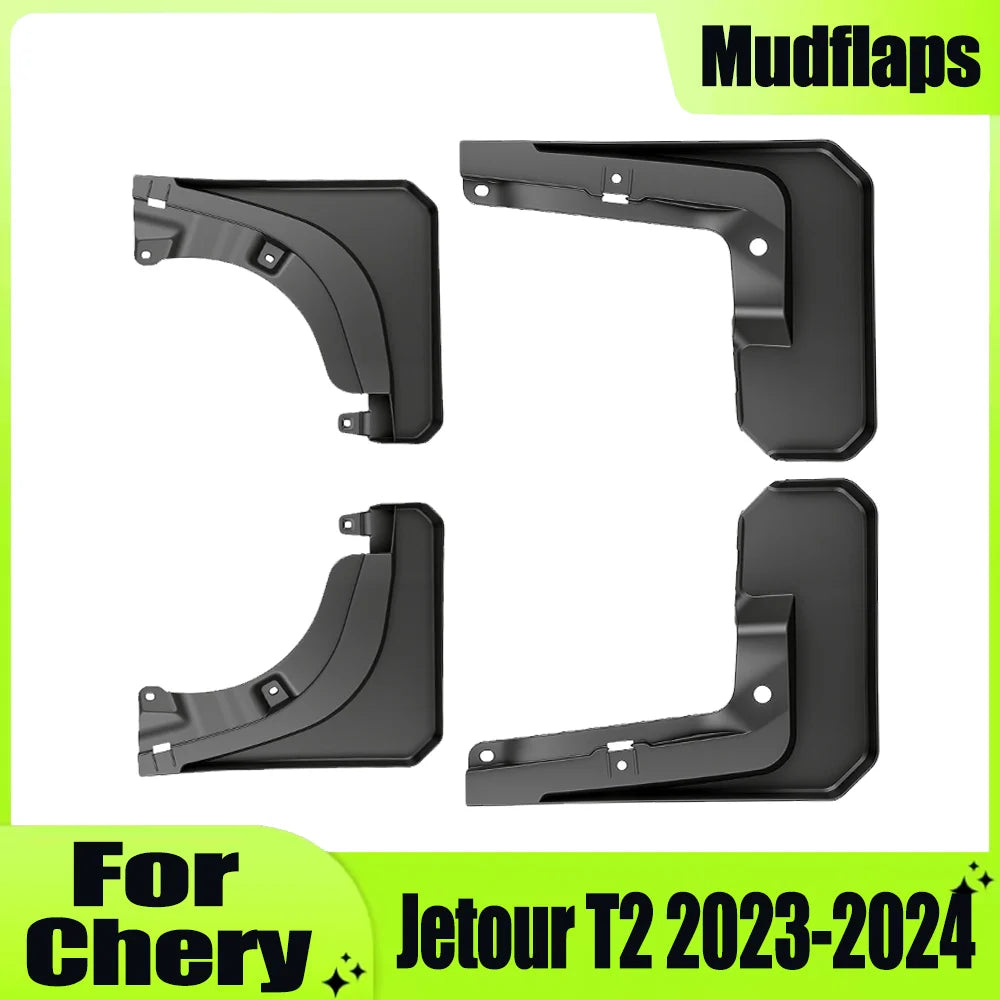 4X New Original Mud Flaps For Chery Jetour T2 2023-2024 Soft Mudguards Splash Guards Fende