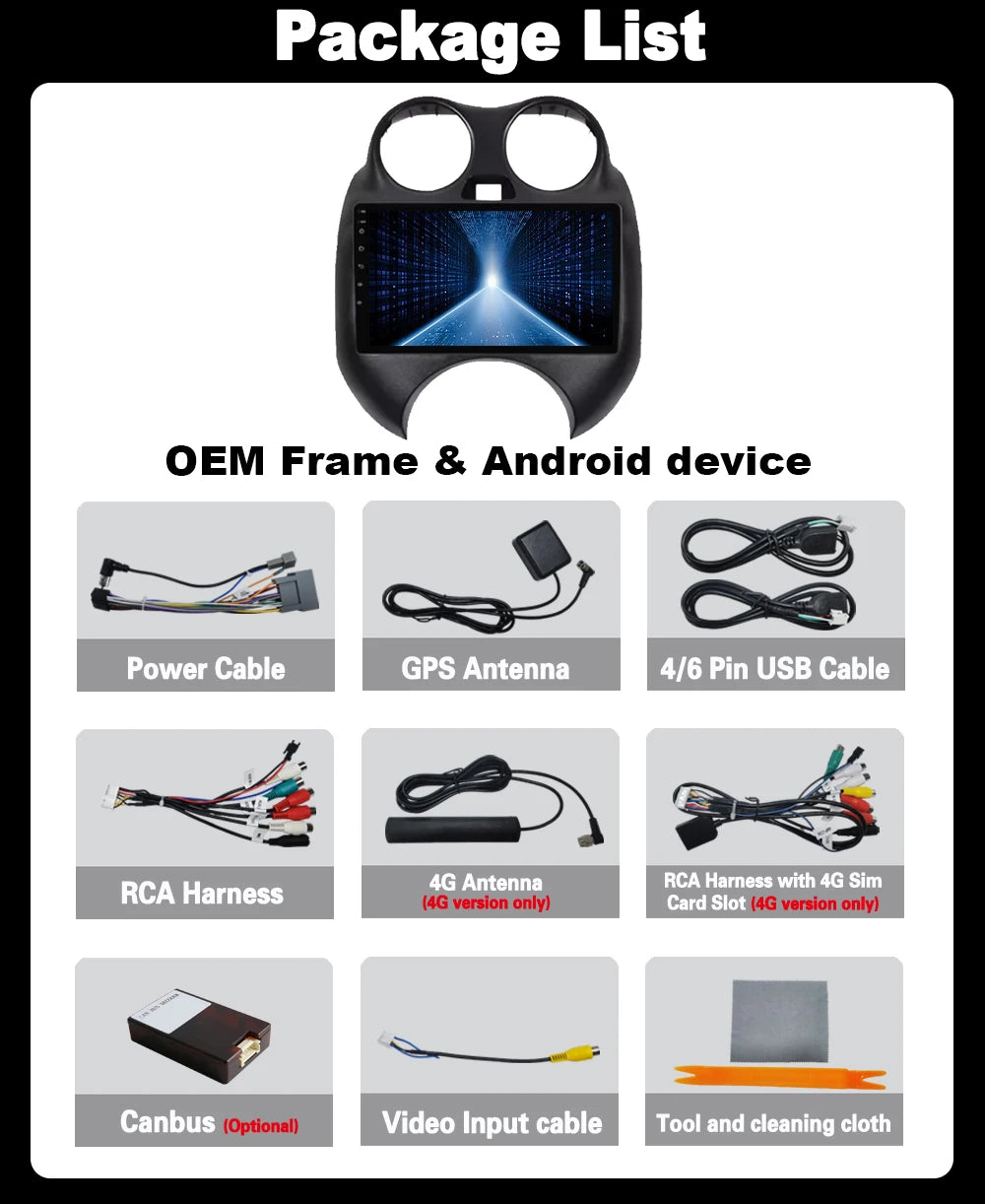 For Nissan March MICRA 2010 2011 2012 2013 Android 14 Car Radio Audio video multimedia Pla