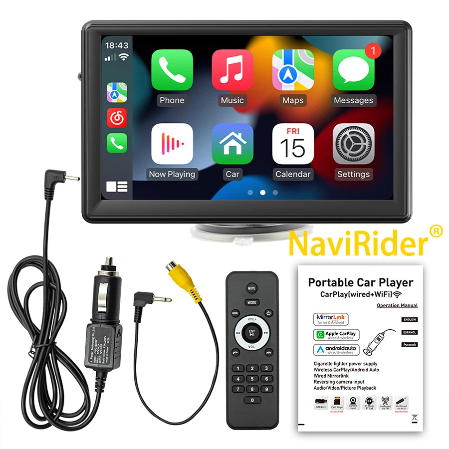 Car Radio WiFi GPS FM HD Bluetooth Multimedia Touch Screen Universal 7inch Auto Wireless C