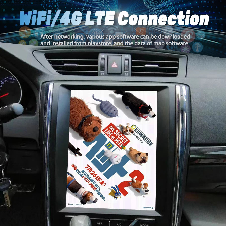 12.1" Car Radio For Toyota Reiz Mark X 2012-2025 Android Screen Auto Stereo Multimedia Vid