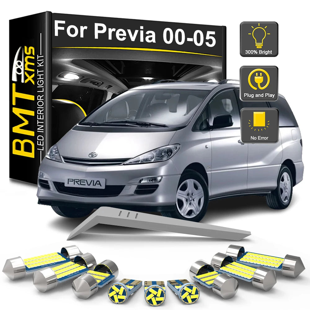 15-Piece LED Interior Light Kit for Toyota Previa Estima - Canbus Error-Free Bulbs | AUTOKITSHOP
