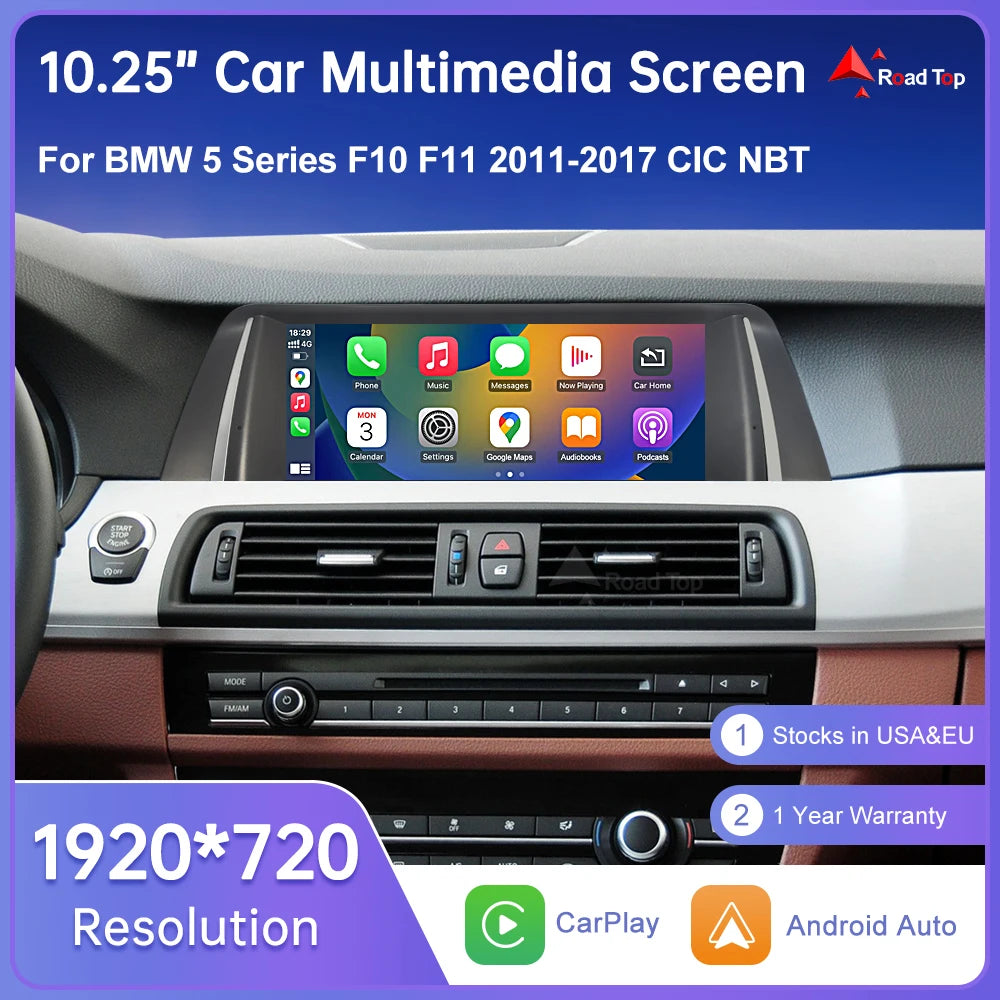 1920*720 Car Multimedia Touch Screen For BMW 5 Series F10 F11 2011-2017 Wireless Carplay D | AUTOKITSHOP