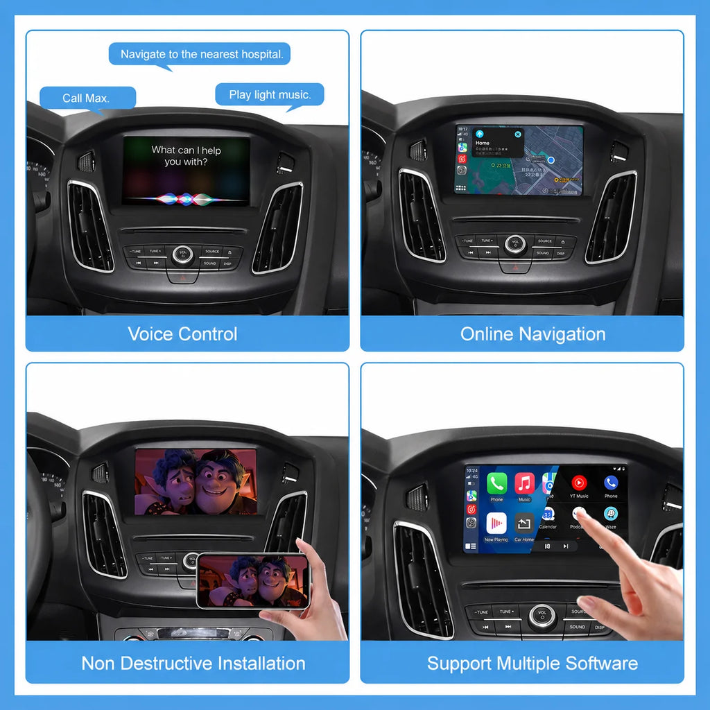 Wireless Carplay Android Auto for Ford Sync2 System Explorer Focus Fiesta C-max Edge F-150