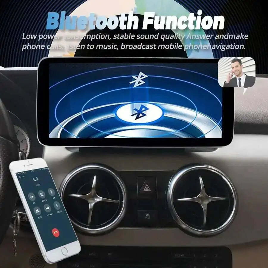 12.3inch Wireless CarPlay IOS Android 15 Car Multimedia Touch Screen For Mercedes Benz GLK | AUTOKITSHOP