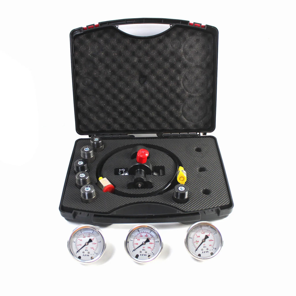 Hydraulic Gauge Test Kit Hydraulic Nitrogen Accumulator Charging System Gauge Pressure Tes