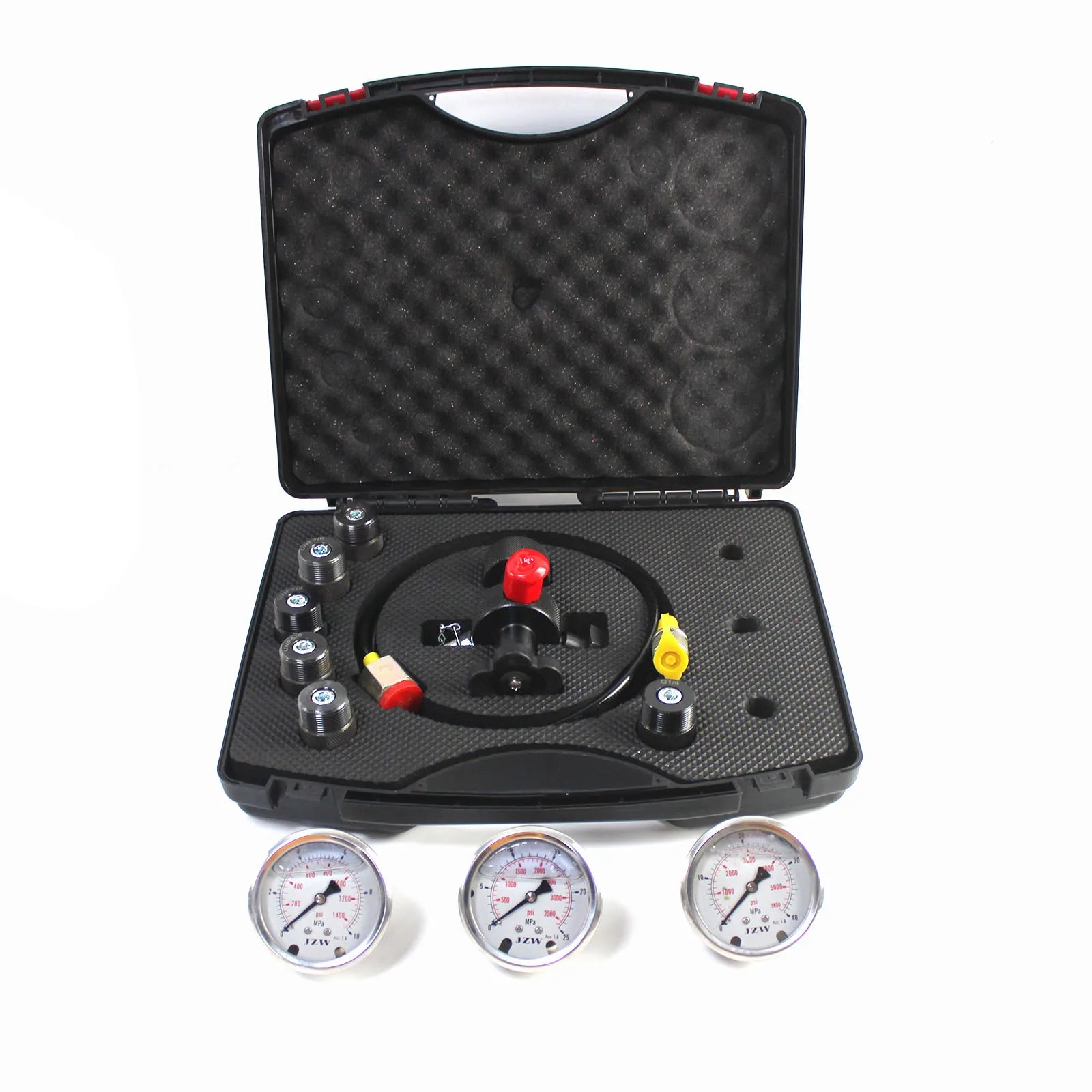 Hydraulic Gauge Test Kit Hydraulic Nitrogen Accumulator Charging System Gauge Pressure Tes