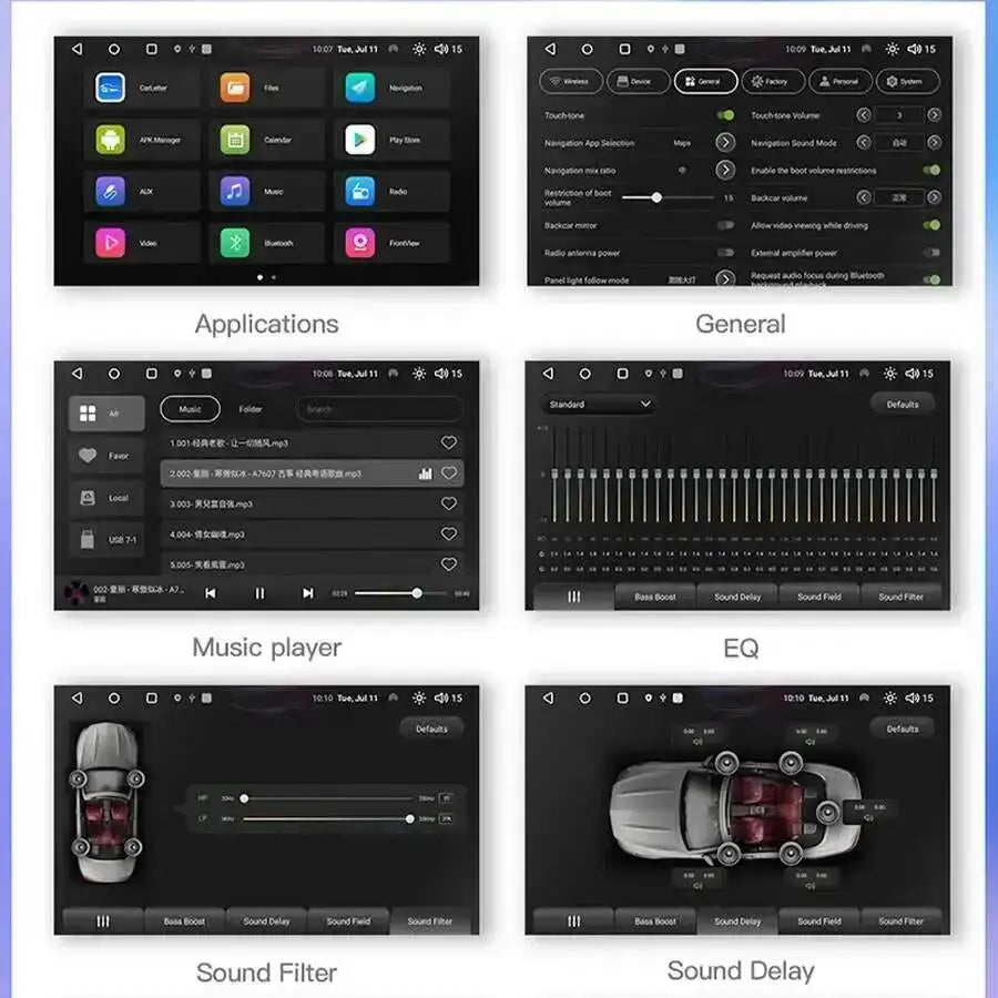 Android 15 For Benz W203 C200 C320 C350 Clk W209 2006 Radio Screen CarPlay Stereo Car Mult