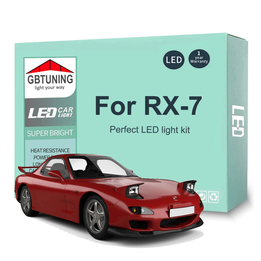 LED Interior Light Kit for Mazda RX-7 RX7 FB FC FD 1979-1997 - Canbus Dome Map Door Trunk Bulbs | AUTOKITSHOP