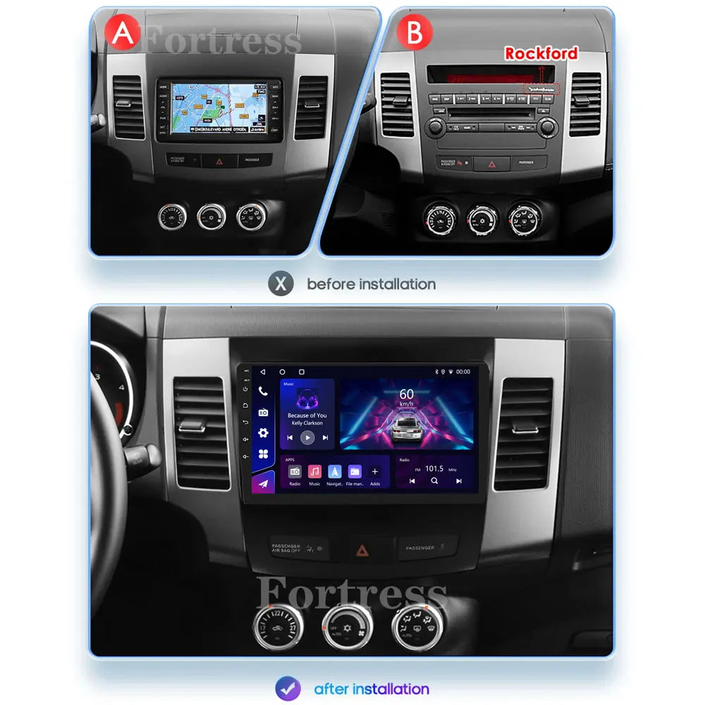 Android 16 For Mitsubishi Outlander xl 2 2005-2012 For Citroen C-Crosser For Peugeot 4007