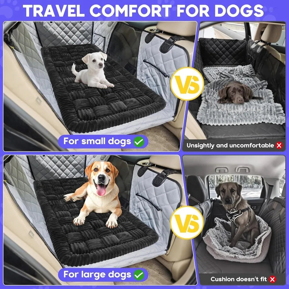 Anti Dirty Dog Car Seat Cover Waterproof Scratch Resistant Pet Back Seat Protector Non-Slip Pad  - Automotive LED Light