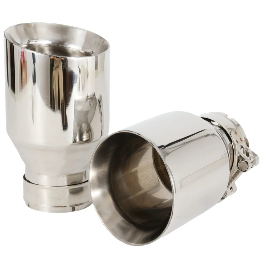 1 Piece Newest Style Top Quality 304 Stainless steel Universal Exhaust System End Pipe+Car Exhau - Automotive LED Light