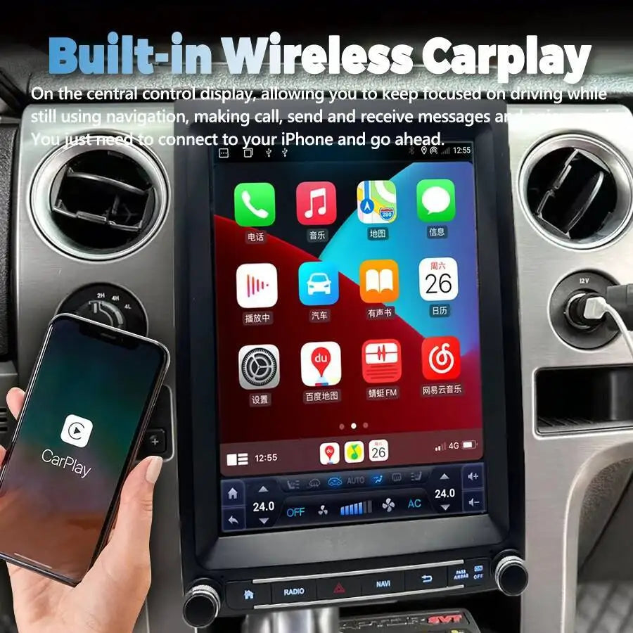 Carplay Navi Android 15 IPS Screen For Ford F250 F350 F450 F650 2013-2015 Car Radio Multim