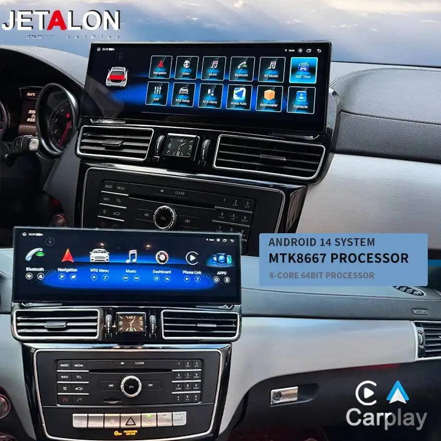 14.9" 2K Screen For Mercedes Benz Ml GL GLE GLS W166 X166 2012-2018 Android 14 Multimedia  | AUTOKITSHOP