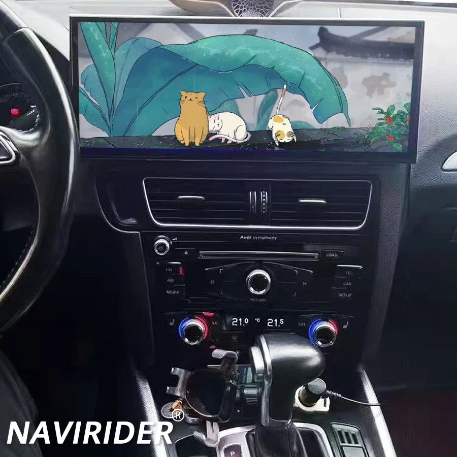 15.8Inch 1920*720 QLED Screen Wireless CarPlay Car Radio GPS Multimedia BT Navi For AUDI Q