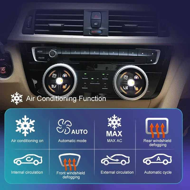 Car AC Panel for BMW 3 Series F30 F31 F34 F35 2013-2019 Air Conditioning Control Touch LCD