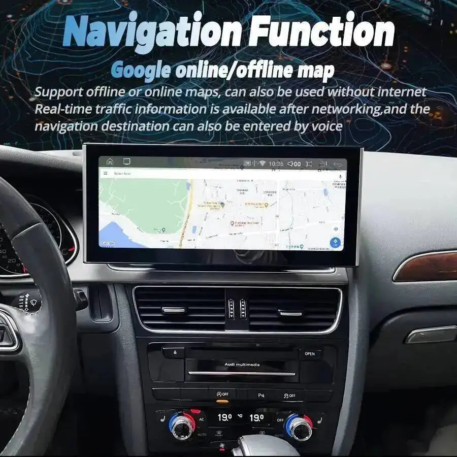 Andrid 14 Touch Screen For AUDI A4 A5 2008-2016 Car Radio CarPlay Stereo Audio GPS Navigat