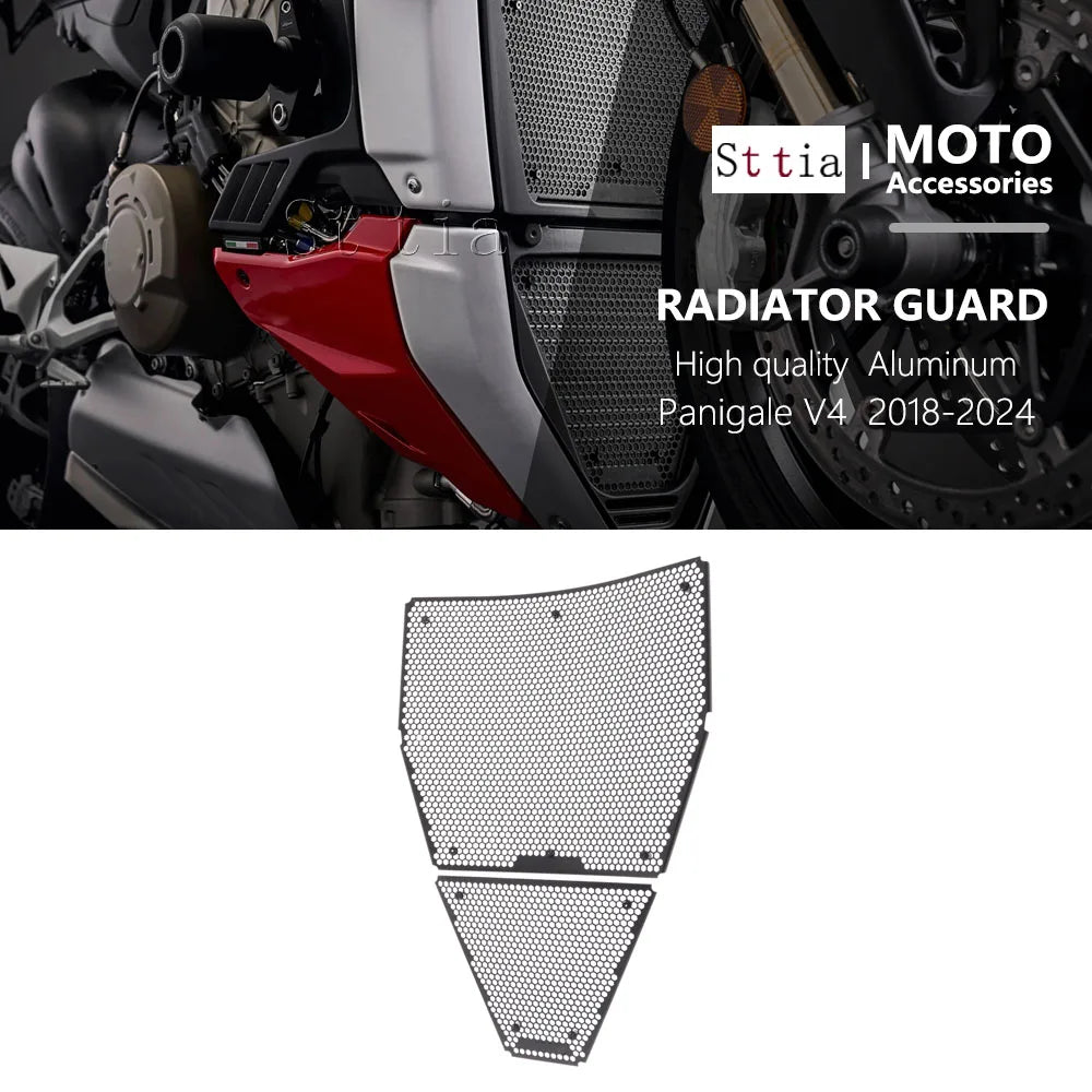 Motorcycle Radiator Aluminum Grill Guard Cover Protector Protective Grill Fit Fo for ForD V4S V4R V4 2018-2024 - Automot