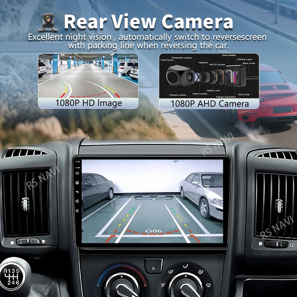 Android 16 Car Radio For Fiat Ducato Peugeot Boxer Citroen Jumper 2006 -2022 Wireless Carp