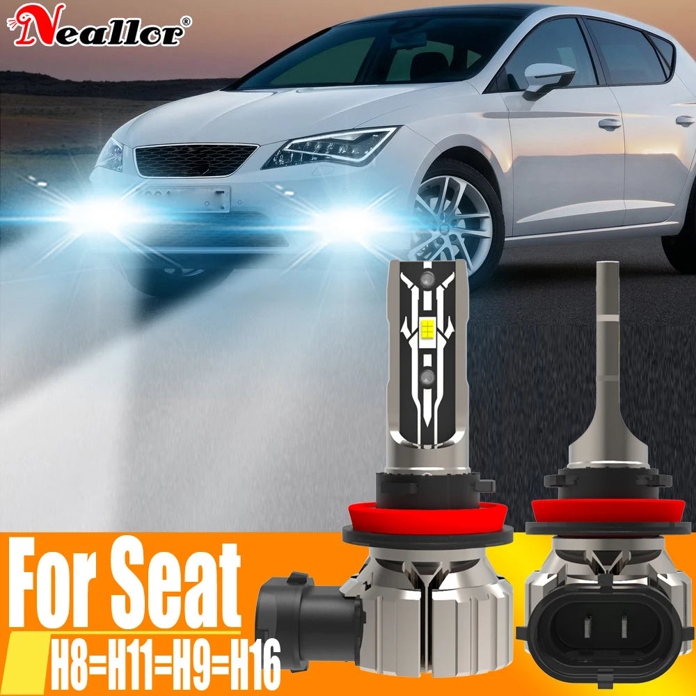 2x H11 H8 Led Fog Lights Headlight Canbus H16 H9 Car Bulb 6000K White Diode Driving Runnin