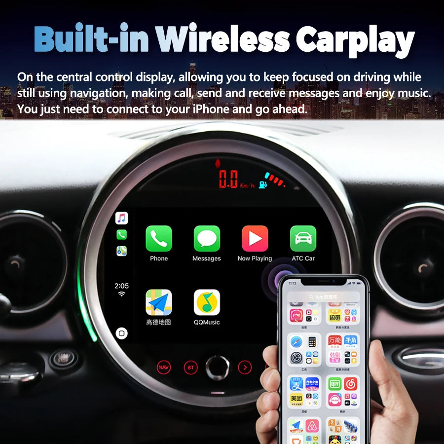 Android 13 Screen For BMW Mini One R56 R57 R58 R60 Cooper S 2007-2017 Car Radio Multimedia