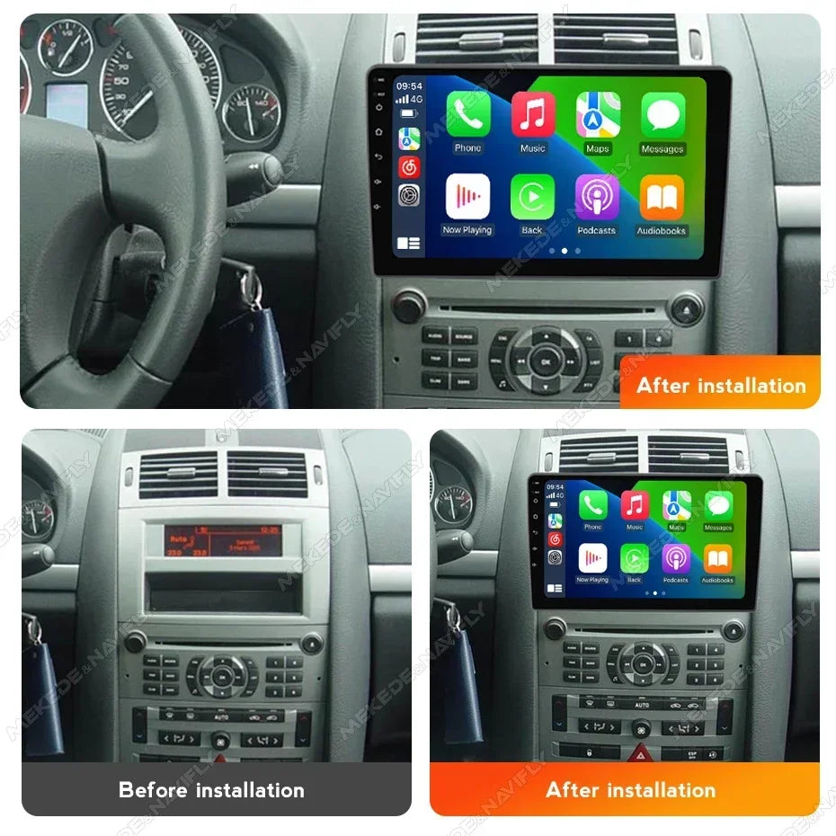 Android 14 Systems 9 Inch IPS Screens for PEUGEOT 407 2004-2011 Car Radio Multimedia GPS P | AUTOKITSHOP