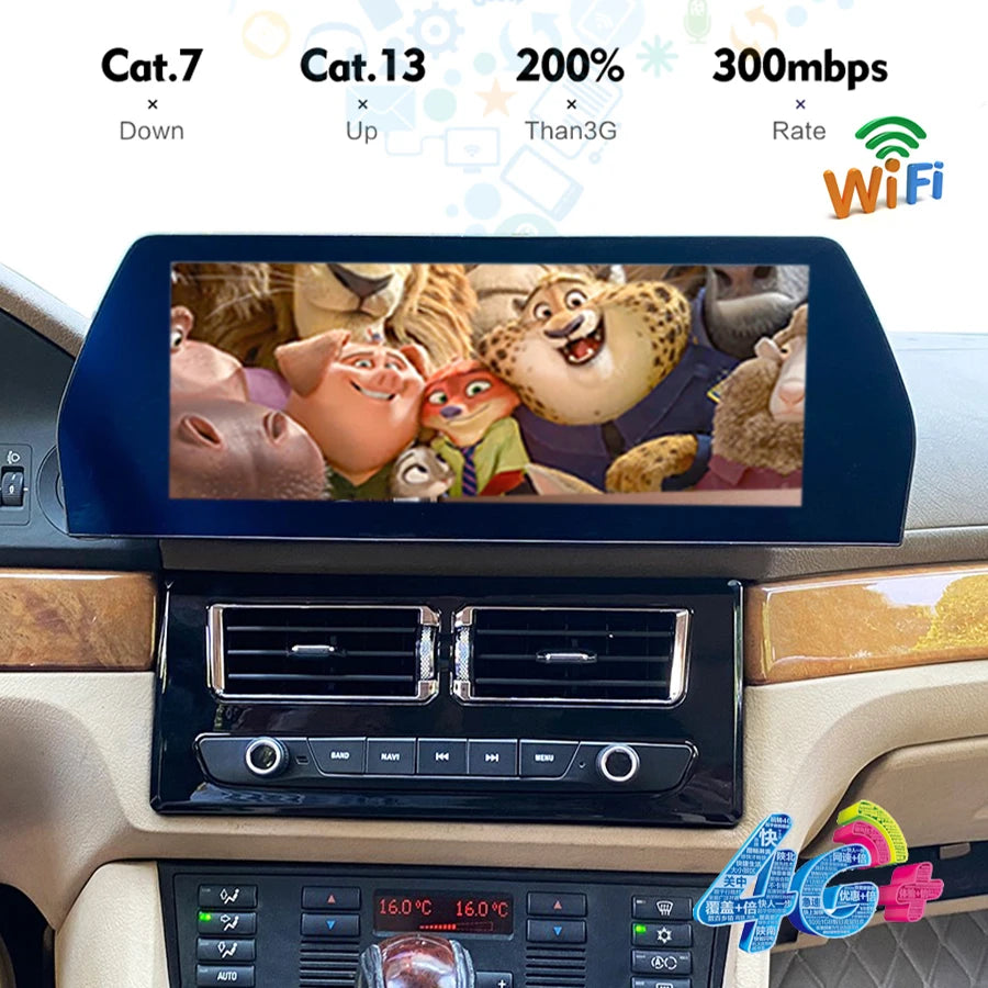 12.3" Android 15 For BMW 5 Series F10 F11 2011-2017 NBT CIC Carplay Screen Car Radio Stere