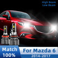 LED Headlight For Mazda 6 2014 2015 2016 2017 Car Lamp 9005 6500K Auto Light H11 Plug&Play