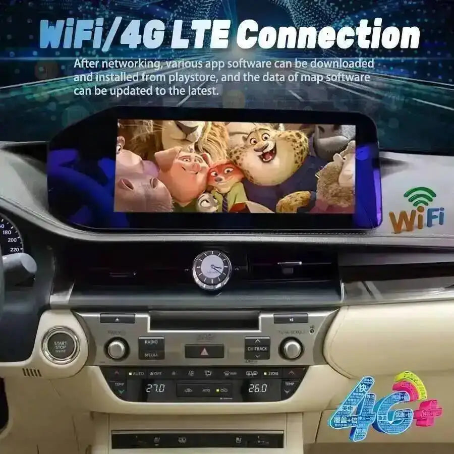 Android 15 Stereo Navi Carplay For Lexus ES ES300 ES250 ES350 ES300h 2013-2017 Gps 12.3''