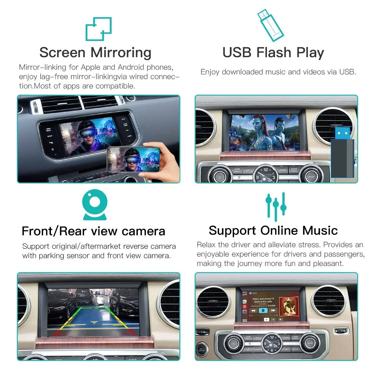 AUTOABC Wireless Carplay Android Auto for Land Rover Jaguar Bosch Discovery 4 Aurora Freel | AUTOKITSHOP