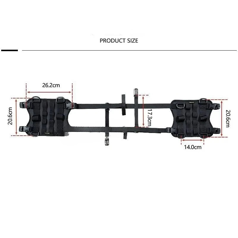 Motorbike Fuel Tank Side Bag Universal Mounting Base Front Load Saddle Bag Hanging Base for Moto - Automotive LED Light