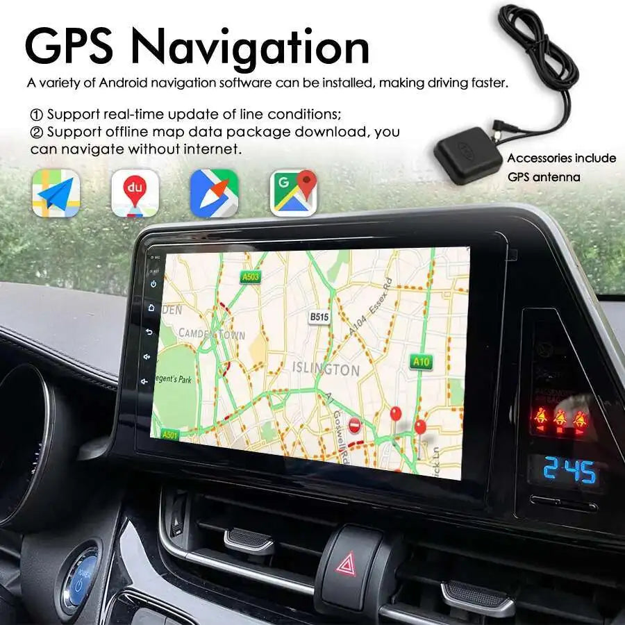 Wireless CarPlay Android 14 AI Voice Car Radio Stereo 8+128GB GPS Navigation For Toyota CH