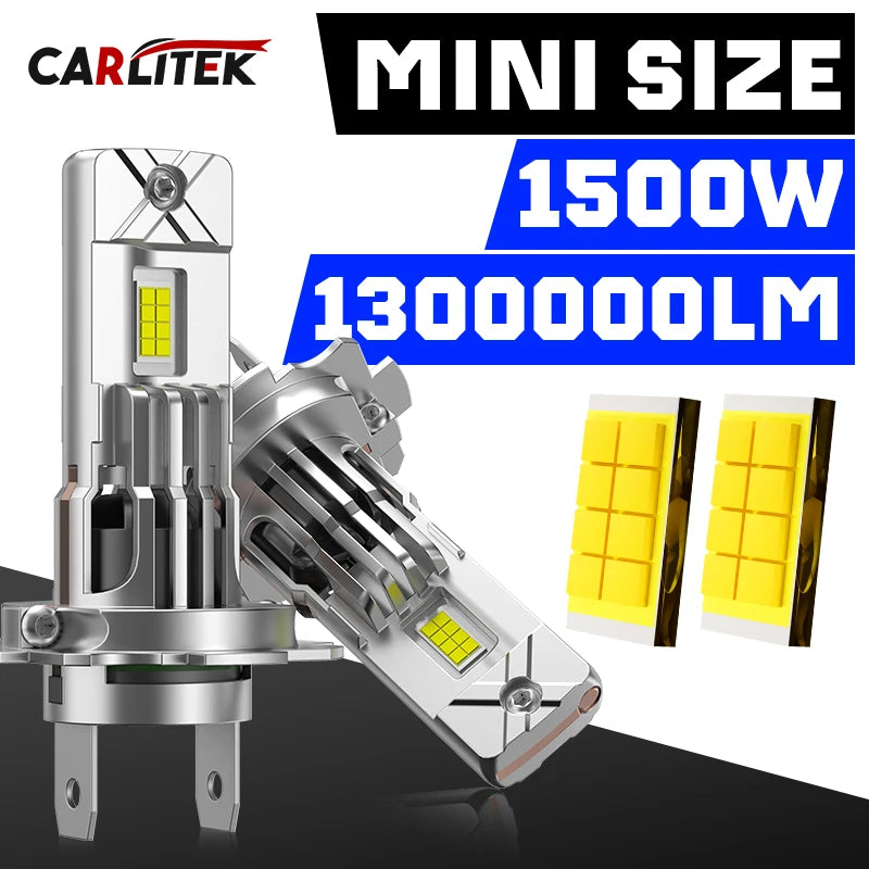 1300W 1:1 H7 H4 H1 LED CANBUS Light Plug&Play 1500000LM Mini Lamps 7535 CSP Chip Mini Led