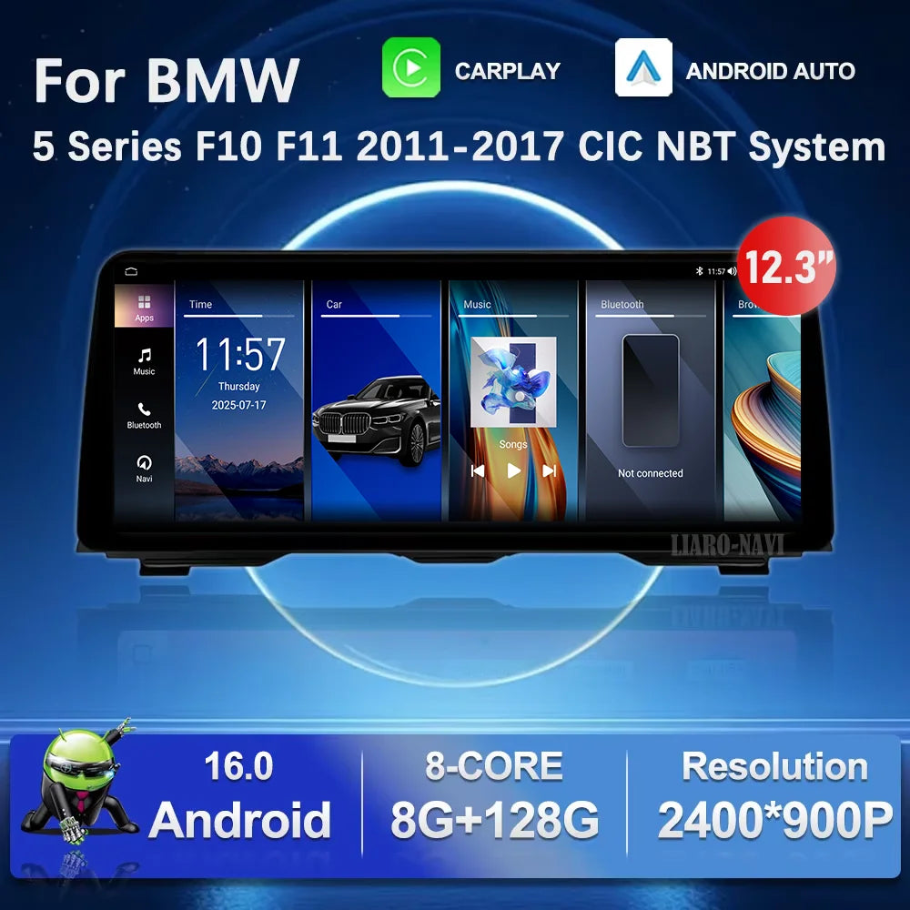 Car Radio Multimedia Player Android 16 for BMW 5 Series F10 F11 2011 - 2017 CIC NBT System
