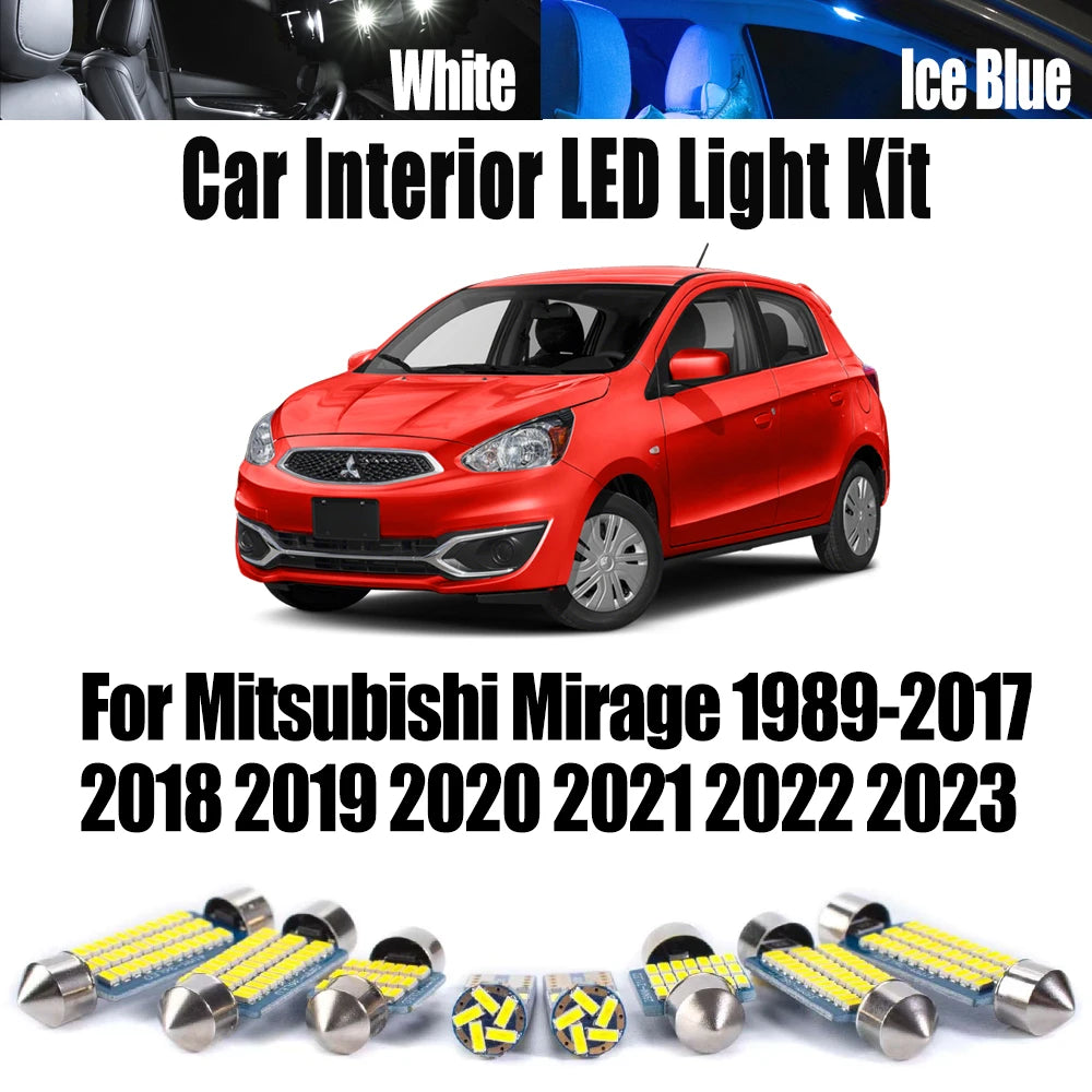 LED Interior Light Kit for Mitsubishi Mirage 1989- 2021 - Canbus Dome Map Door Trunk Bulbs | AUTOKITSHOP