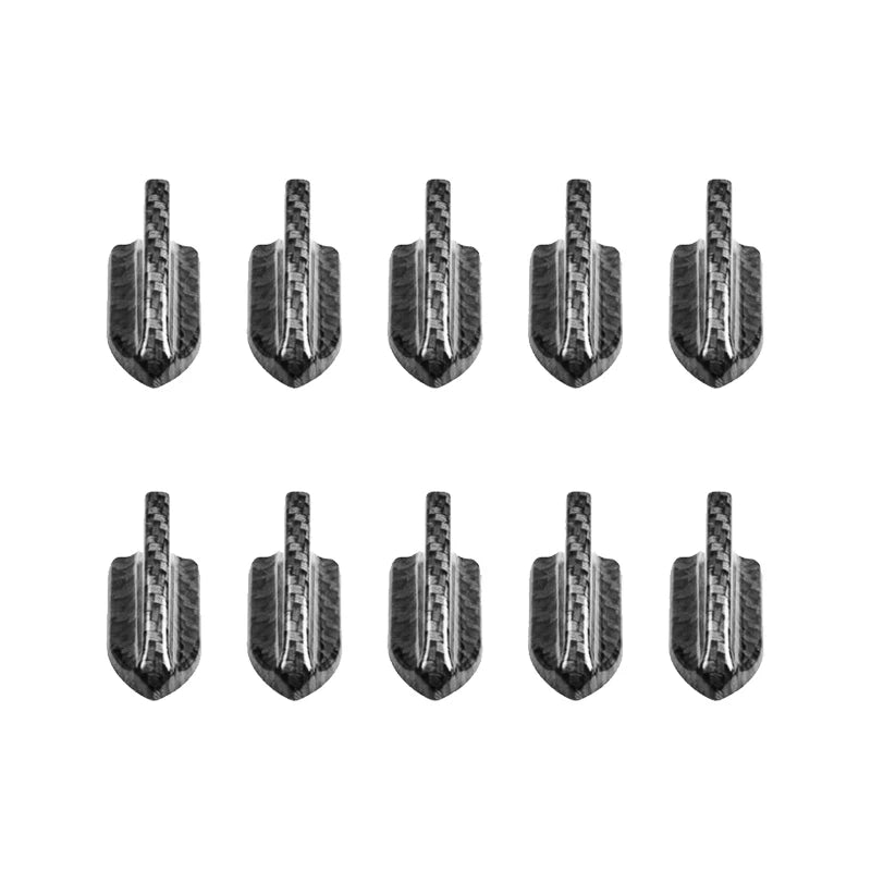 10pcs/set Universal Carbon Fiber Color Rear Roof Shark Fins Spoiler Kit Shark Fins Wing Vo