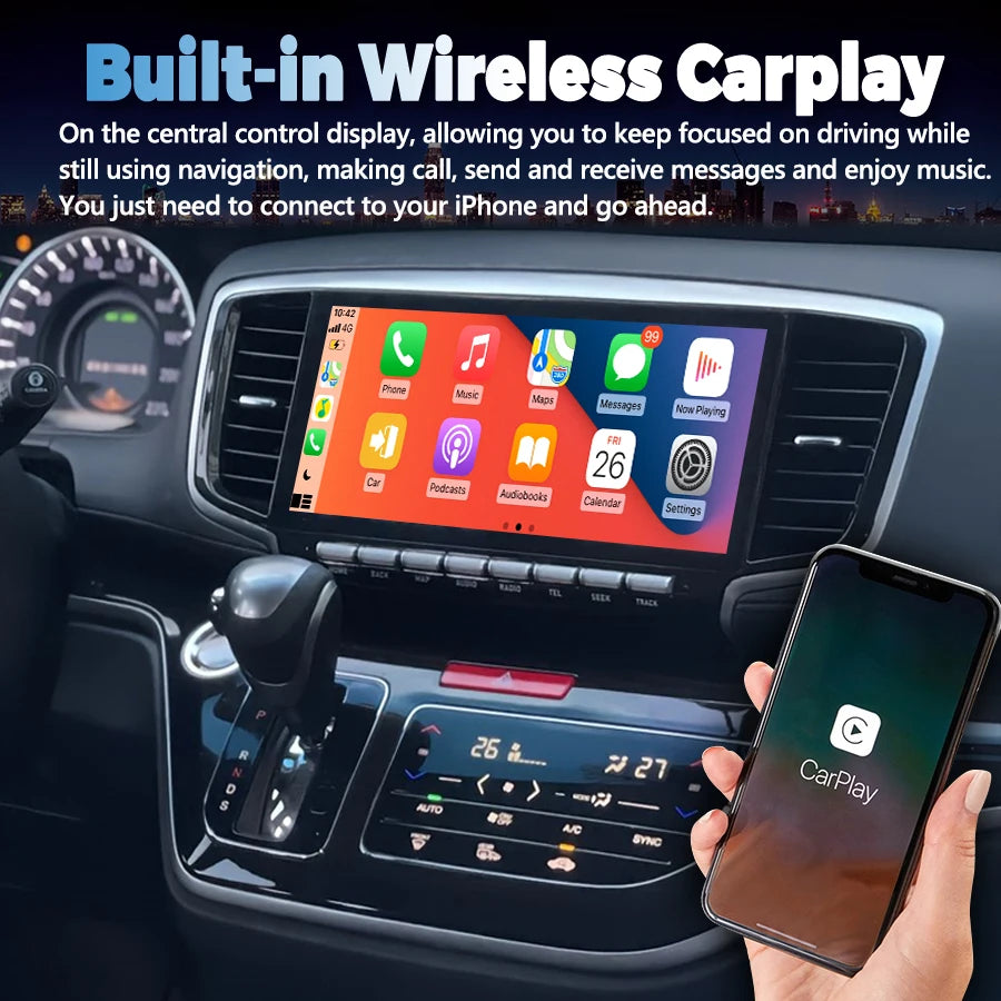 Auto Carplay BT Navigation Stereo 10.3inch Car Radio For Honda odyssy 2015-2021 Android 13