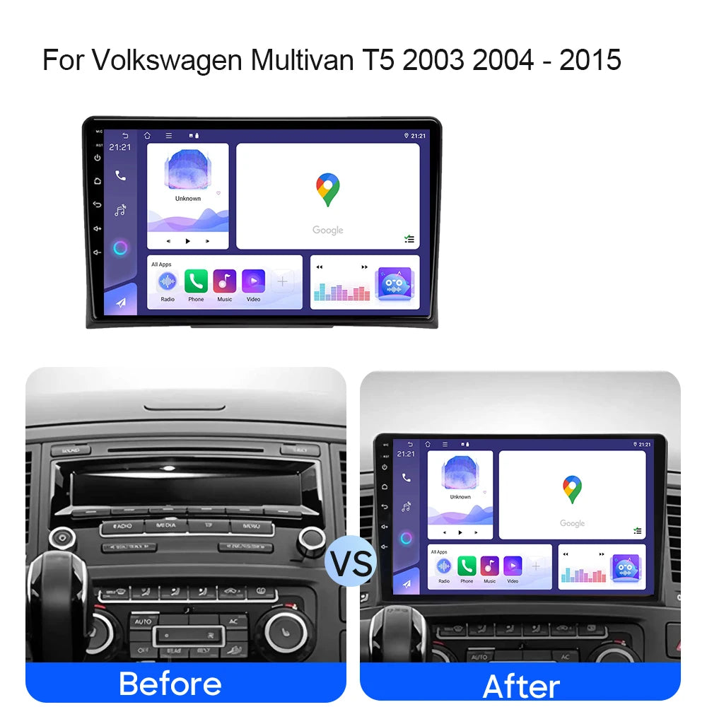 Stereo Auto Radio CarPlay For VW Volkswagen Multivan T5 2003-2015 Android Car Radio Multim