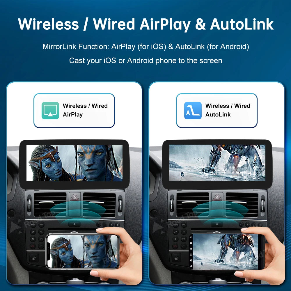 12.3" Wrieless CarPlay Android Auto Car Multimedia Linux Touch Screen for Mercedes-Benz C  | AUTOKITSHOP