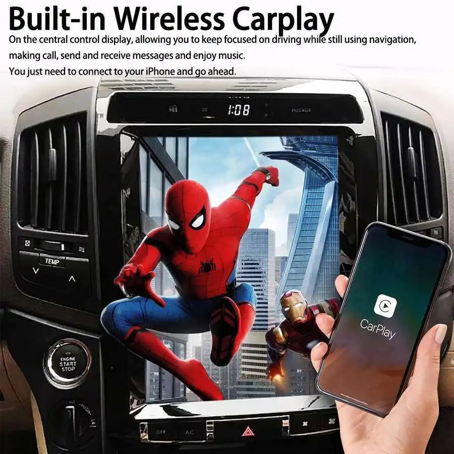 Car Radio For Toyota Land Cruiser LC200 2006-2018 Screen Automotive Multimedia Carplay And