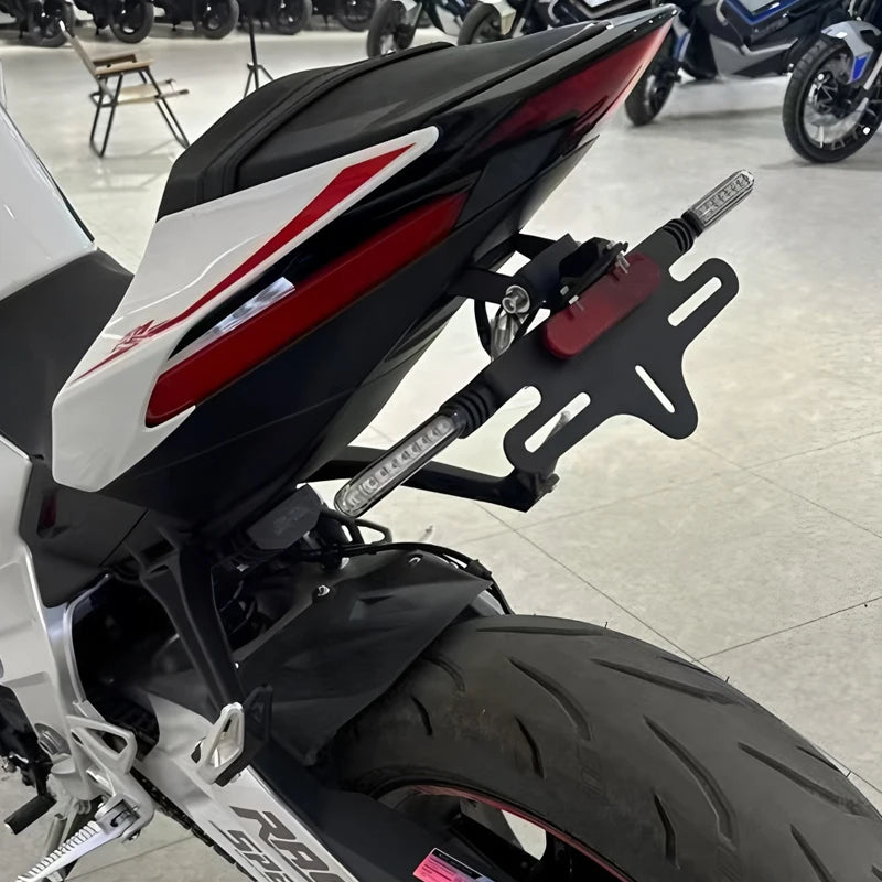 For Zontes 703RR 703 RR Motorcycle Short Tail License Plate Bracket Foldable License Plate Brack - Automotive LED Light