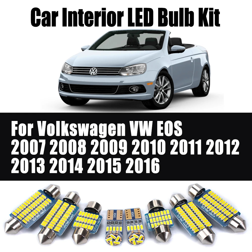 LED Interior Light Kit for Volkswagen VW EOS 2007- 2011 - Canbus Dome Map Door Trunk Bulbs | AUTOKITSHOP