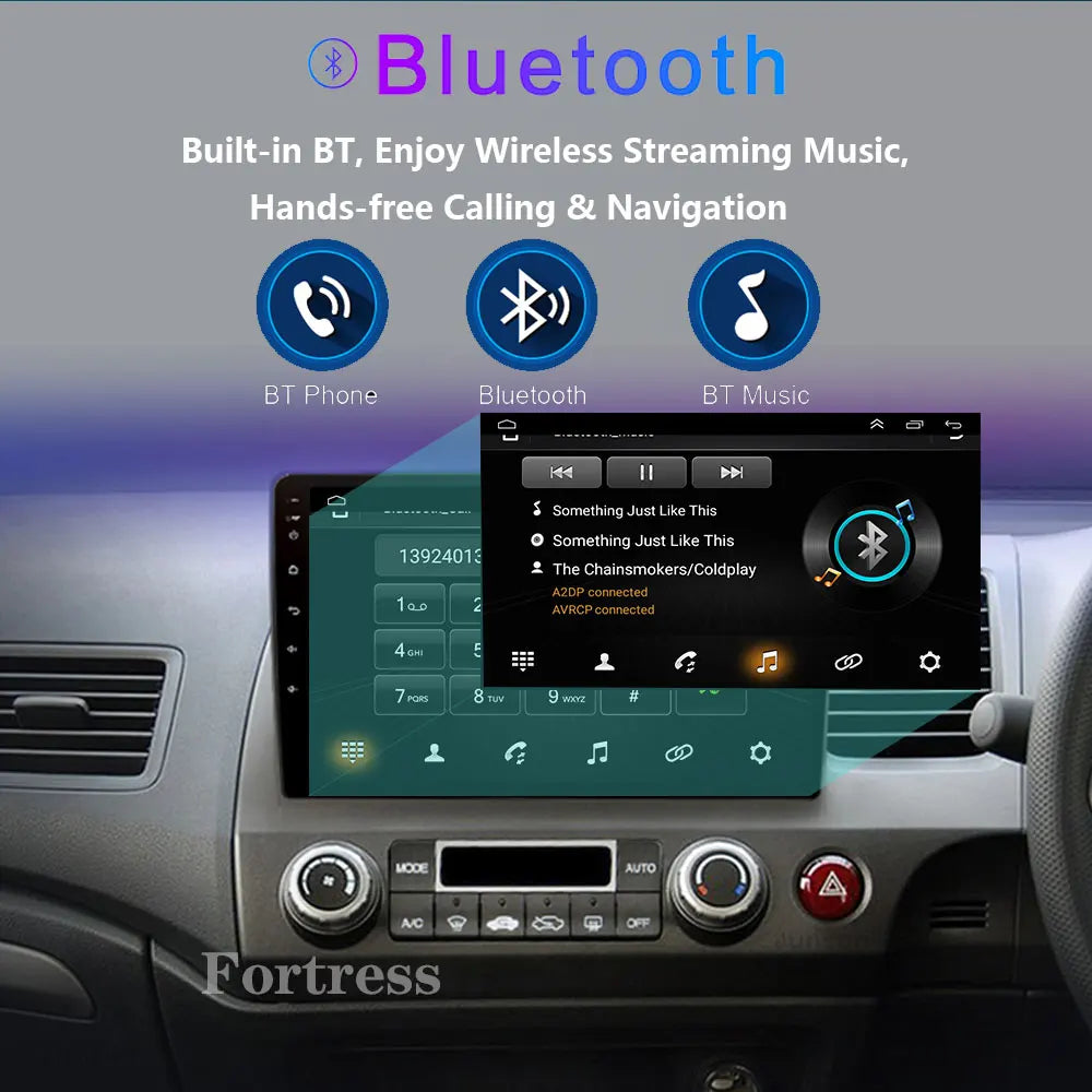 Android 16 Car Radio Multimedia for Honda Civic RHD 2005 - 2012 Player 2Din Right Hand Dri