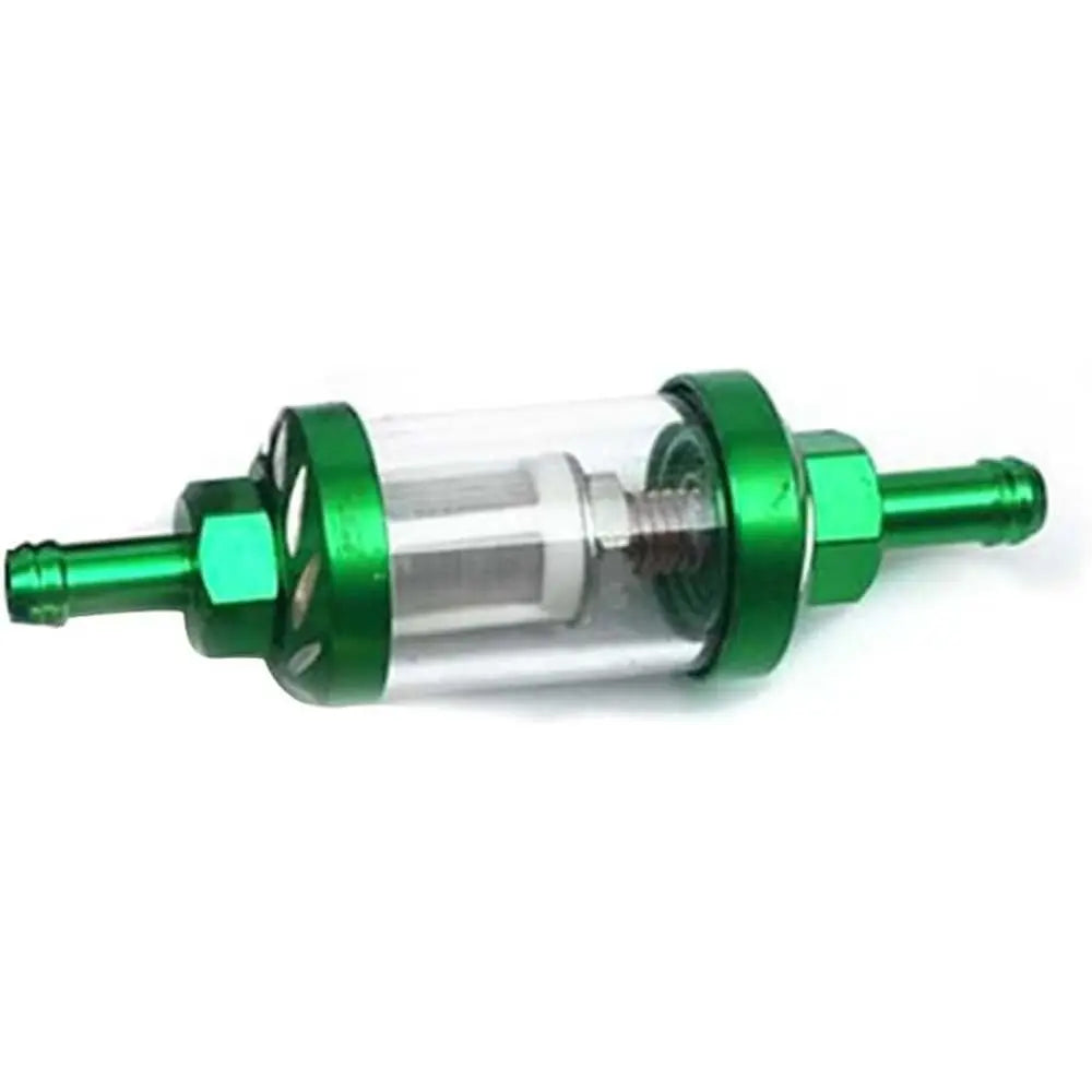Motorcycel Motor 5/16" 8mm Fuel Filter Metal & Glass Petrol Diesel Inline Tube