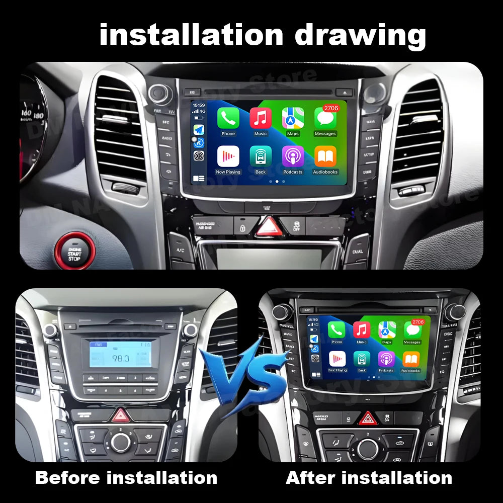 Android OS System for Hyundai I30 Elantra GT 2012 - 2017 Car Radio Multimedia Touch Displa