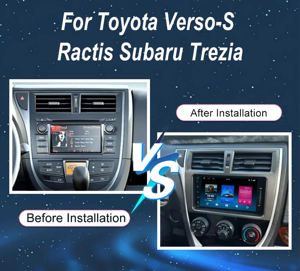 7 Inch For Toyota Verso-S Ractis Subaru Trezia Car Multimedia Player GPS Navigation High-P