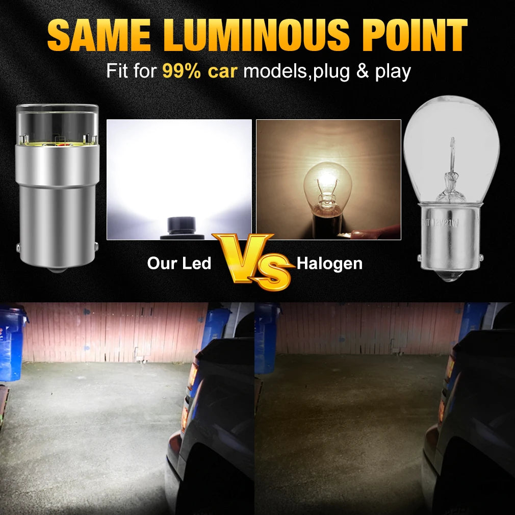 1156 BA15S P21W 1157 P21/5W BAY15D BAU15S PY21W Led Bulb COB Auto Universal Reverse Turn S