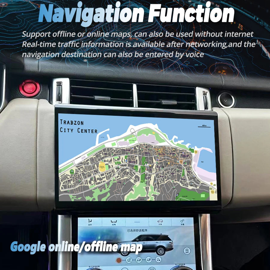 For Land Rover Range Rover Vogue Sport Android 13 12.8Inch Qled Screen Car GPS Multimedia  | AUTOKITSHOP