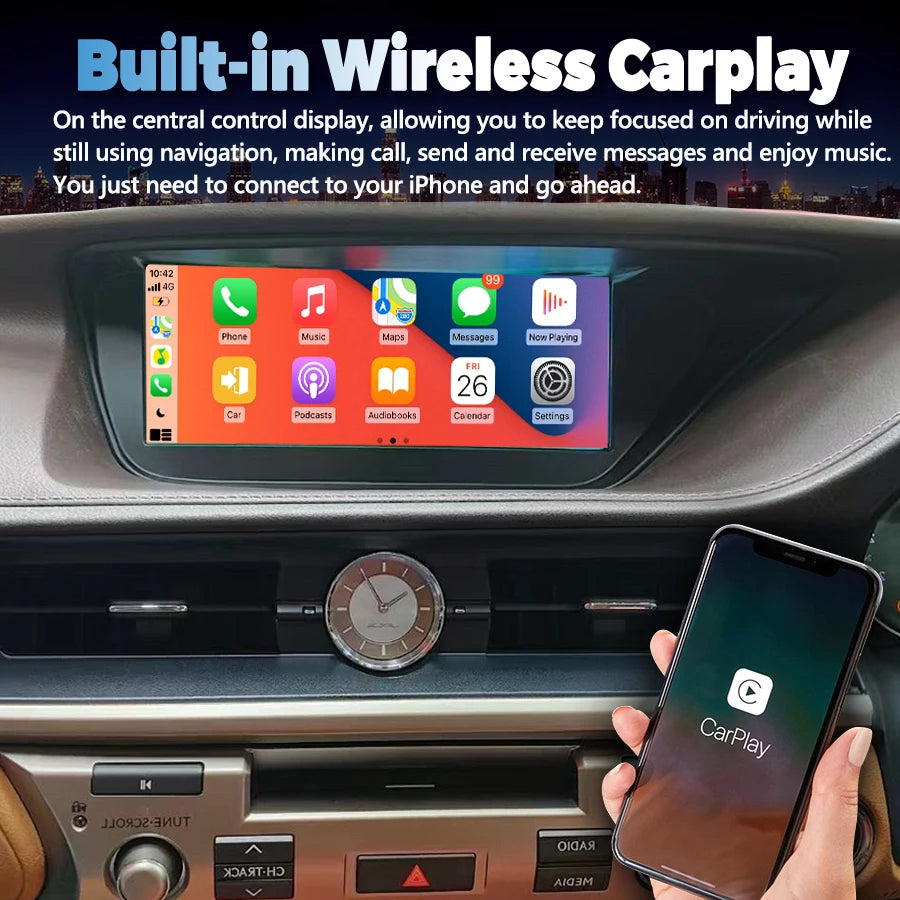 Car Radio RDS Carplay DSP For Lexus ES350 ES400 ES250 ES300h 2013-2017 CarPlay Stereo 10.2