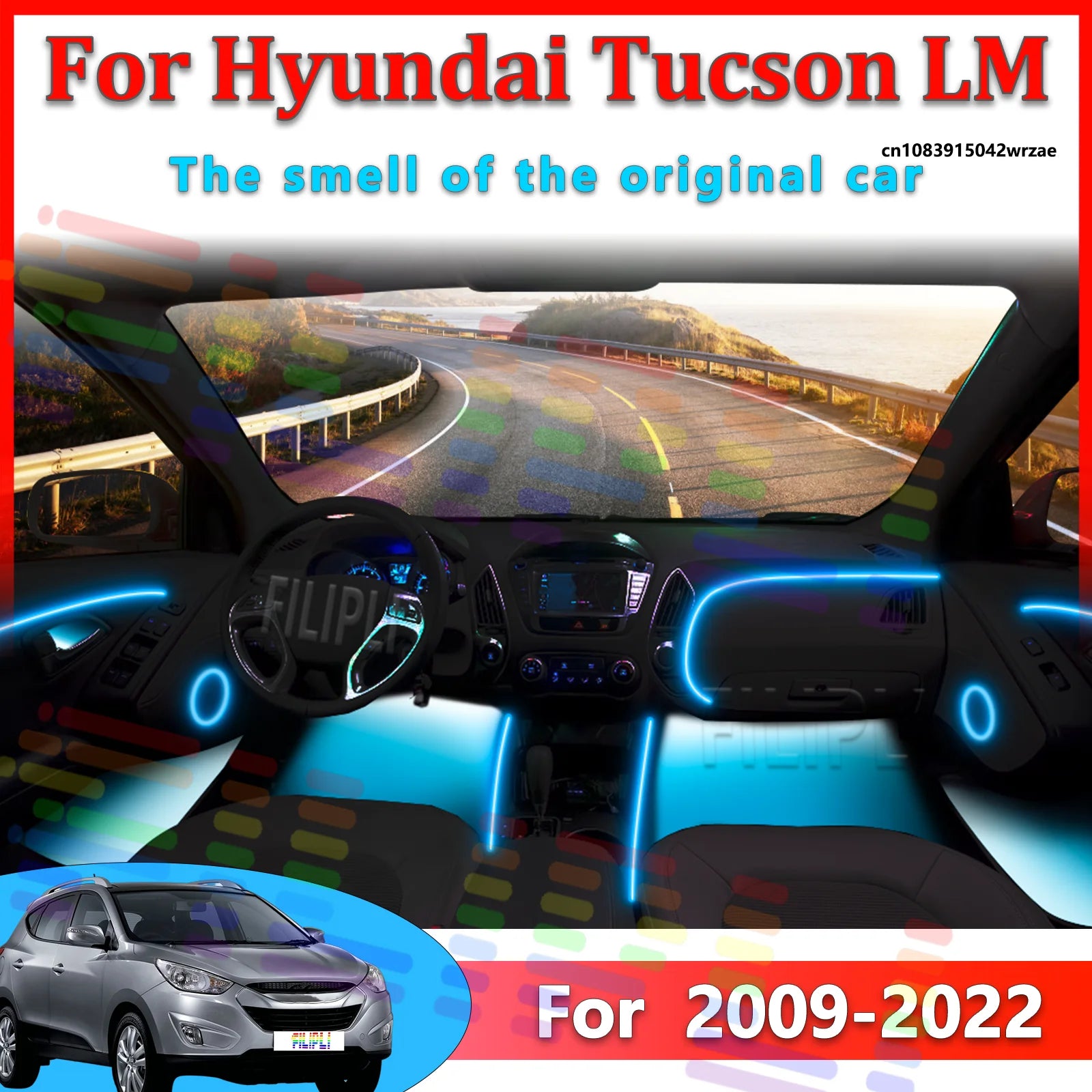 64 RGB - Neon Strip - for Hyundai - App Control - Car Interior Lighting | AUTOKITSHOP