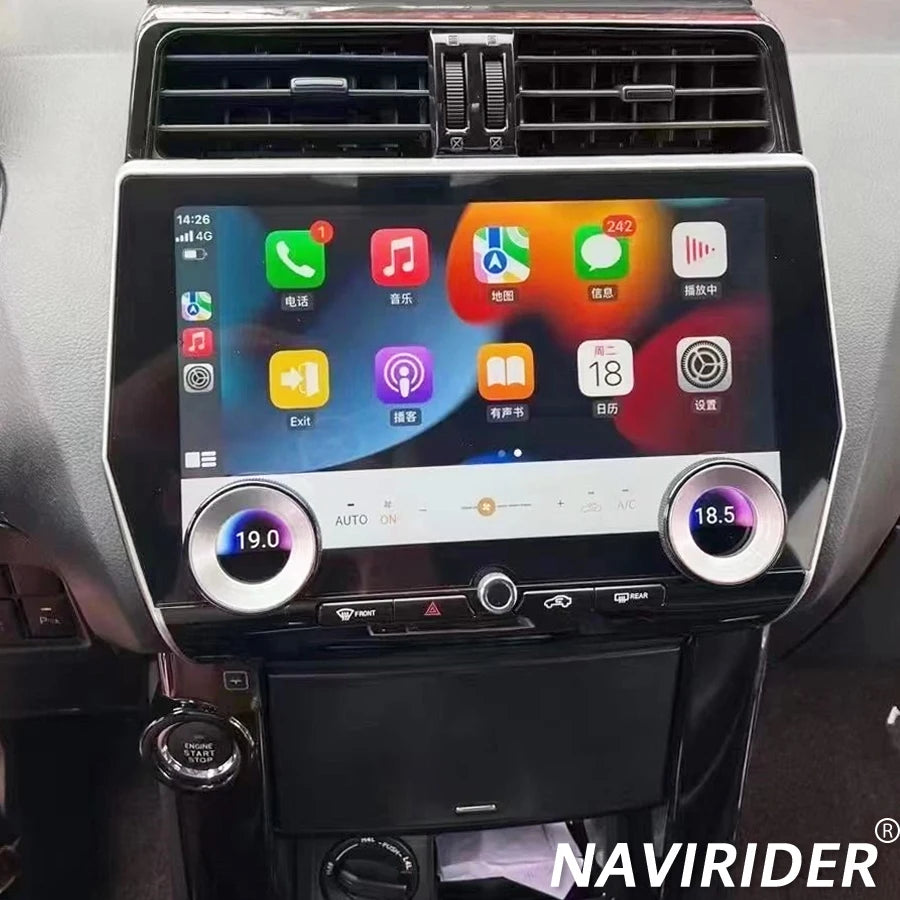 Navirider 11.6inch Car Radio QLED Car Multimídia Player HU For Toyota Prado 2010-2022 AHD